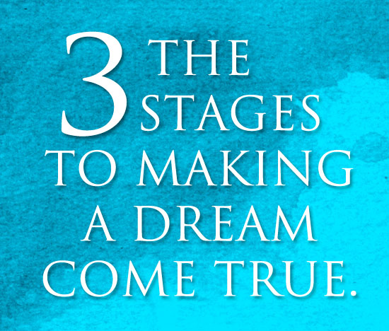 The 3 Stages To Making Your Dream Come True