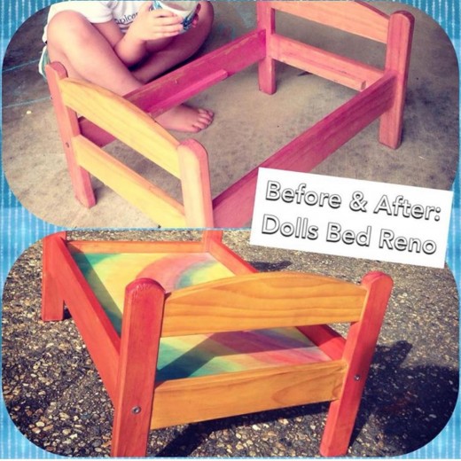 before and after doll bed