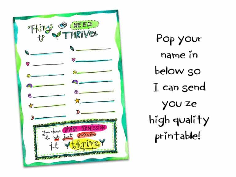 Things You Need To Thrive (A Printable Worksheet) - Leonie Dawson ...