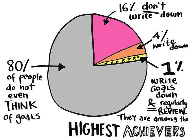 infographic on goals pie chart