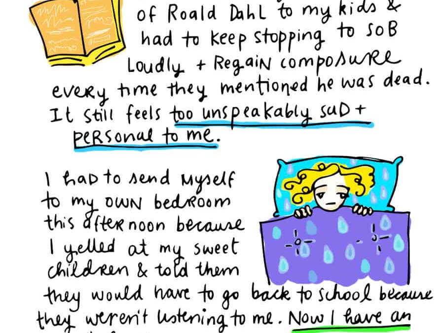 An illustrated letter care of my 10 pound sack of haemorrhaging uterus