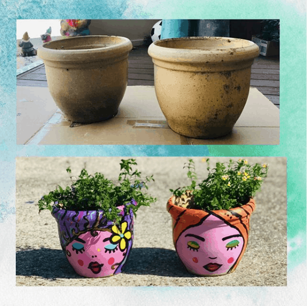 Fun Creative Project: Painted Plant Pots!