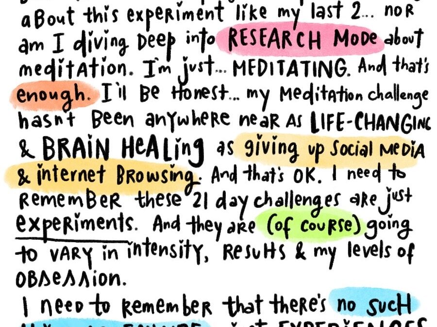 Meditation Challenge & Good Habits Update…