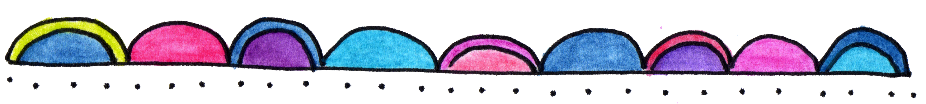 blue pink line
