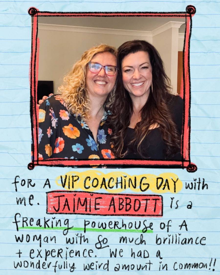 Photo of Leonie and Jaimie Abbott: for a VIP coaching day with me.
